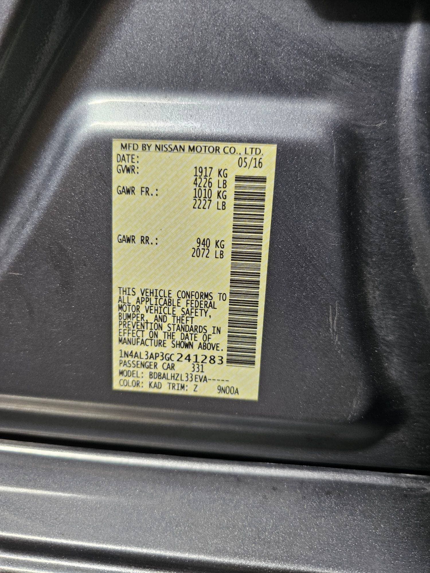 NISSAN ALTIMA 2016 view 8 NISSAN ALTIMA 2016 view 8